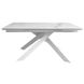 CentrMebel | Стол обеденный прямоугольный раскладной керамический Gracio Carrara White 160(240)х90 (белый мрамор) 4
