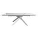 CentrMebel | Стол обеденный прямоугольный раскладной керамический Gracio Carrara White 160(240)х90 (белый мрамор) 4
