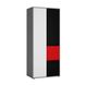 CentrMebel | Шкаф 3D2S LASER (серый/черный/белый/красный) 2