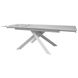 CentrMebel | Стіл обідній прямокутний розкладний керамічний Gracio Carrara White 160(240)х90 (білий мармур) 4