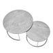 CentrMebel | Комплект журнальних столів круглих керамічних ALABAMA B (сірий мармур) 3
