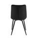 CentrMebel | Стілець обідній велюровий SHELL (чорний) 6