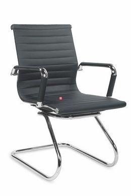 CentrMebel | Кресло офисное конференционное PRESTIGE SKID (черный) 1