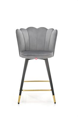 CentrMebel | Барный стул H106 (серый/черный/золотой) 2