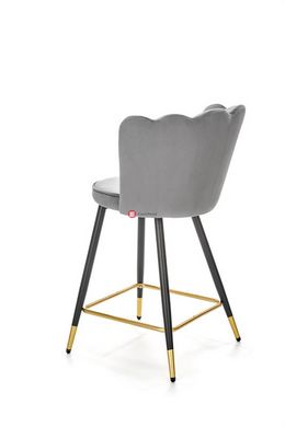 CentrMebel | Барний стілець H106 (сірий/чорний/золото) 4