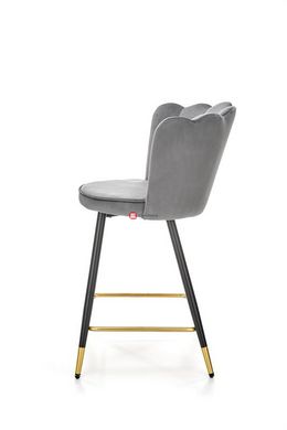 CentrMebel | Барний стілець H106 (сірий/чорний/золото) 3