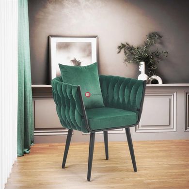 CentrMebel | Крісло для відпочинку AVATAR 2 (темно-зелений/чорний) 2