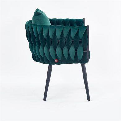 CentrMebel | Крісло для відпочинку AVATAR 2 (темно-зелений/чорний) 6