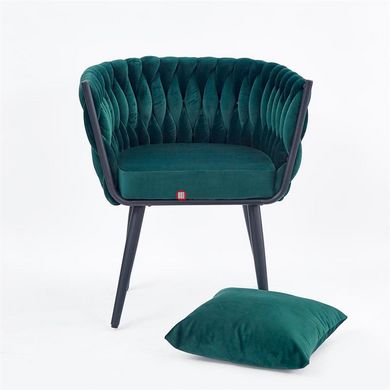 CentrMebel | Крісло для відпочинку AVATAR 2 (темно-зелений/чорний) 3