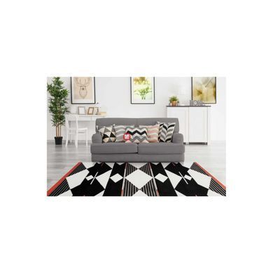 CentrMebel | Килим Broadway 500 Black/White/Red 160х230 (чорний; білий; червоний) 2
