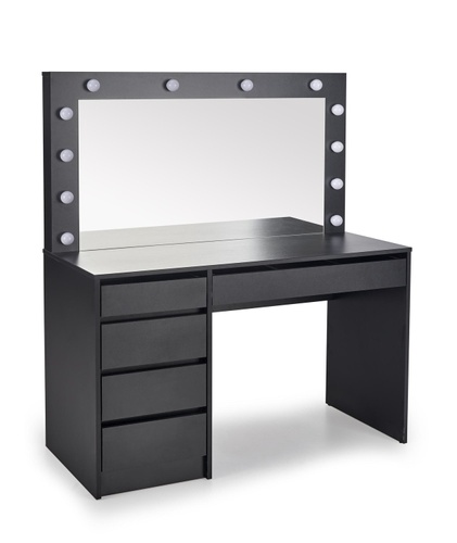 CentrMebel | Туалетний столик з дзеркалом HOLLYWOOD XL (чорний) 1