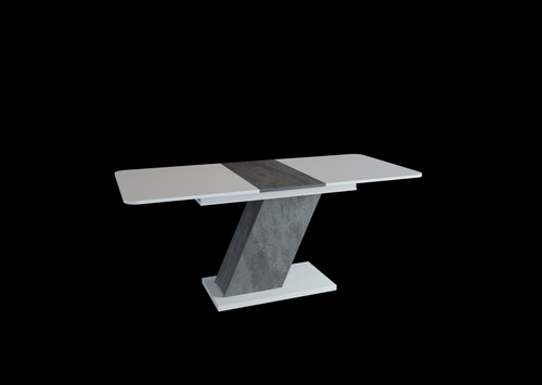 CentrMebel | Стіл обідній прямокутний розкладний з ЛДСП RIO 140(180)x80 (білий) 1