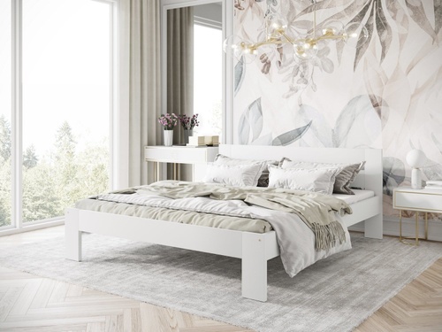 CentrMebel | Двоспальне ліжко дерев'яне MATILDA 160x200 (білий) 1
