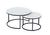 CentrMebel | Комплект журнальних столів круглих керамічних FLORIDA A (білий мармур) 1