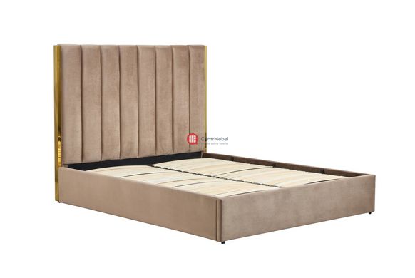 CentrMebel | Кровать двухспальная с подъемным механизмом PALAZZO 160x200 (бежевый) 2