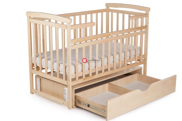 CentrMebel | Ліжко дитяче TRANSFORMER ЧОВНИК з шухлядою DeSon 60x120 (натуральний) 2