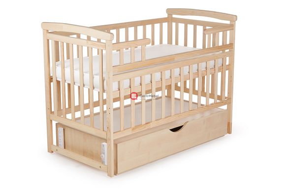 CentrMebel | Ліжко дитяче TRANSFORMER ЧОВНИК з шухлядою DeSon 60x120 (натуральний) 3