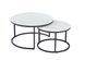 CentrMebel | Комплект журнальних столів круглих керамічних FLORIDA A (білий мармур) 4