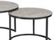 CentrMebel | Комплект журнальных столов круглых стеклянных ATLANTA A Серый мрамор 3