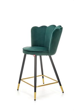 CentrMebel | Барный стул H106 (темно-зеленый/черный/золотой) 3