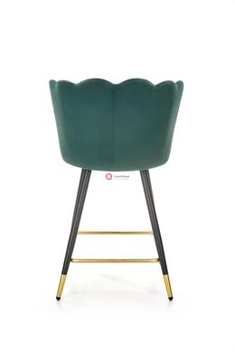 CentrMebel | Барний стілець H106 (темно -зелений/чорний/золото) 4