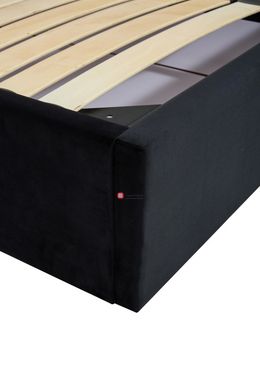 CentrMebel | Ліжко двоспальне з підйомним механізмом PALAZZO 160x200 (чорний) 8