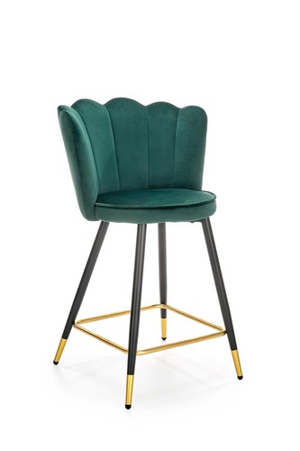 CentrMebel | Барный стул H106 (темно-зеленый/черный/золотой) 1