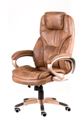 CentrMebel | Кресло офисное руководителя Bayron bronzе Teсhnostyle Светло-коричневый 1
