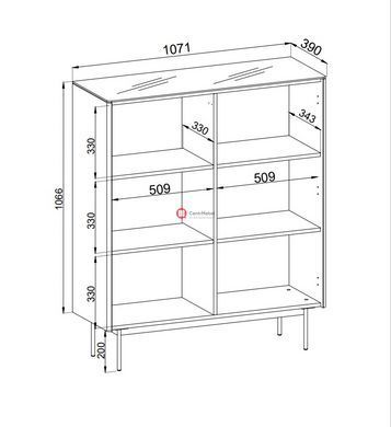 CentrMebel | Вітрина низька ORTA WT-107 Кашемір 6