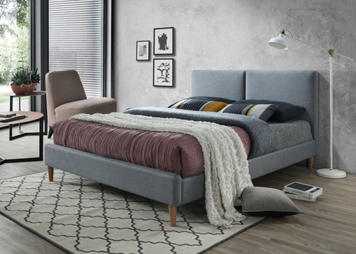 CentrMebel | Кровать ACOMA (160х200), серый 1