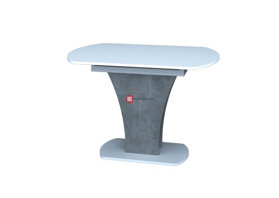 CentrMebel | Стол обеденный прямоугольный раскладной из ЛДСП SHERIDAN 110(145)X69 (белый) 2