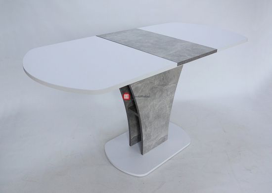 CentrMebel | Стол обеденный прямоугольный раскладной из ЛДСП SHERIDAN 110(145)X69 (белый) 4