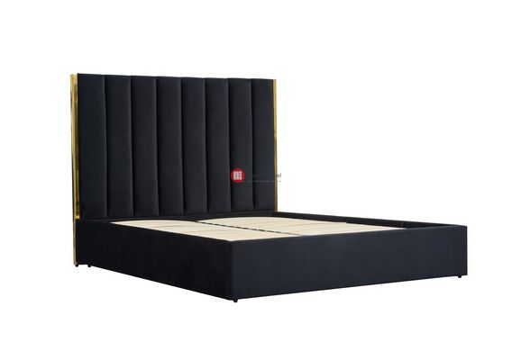 CentrMebel | Ліжко двоспальне з підйомним механізмом PALAZZO 160x200 (чорний) 2