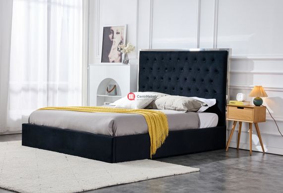 CentrMebel | Ліжко двоспальне з підйомним механізмом PALAZZO 160x200 (чорний) 10