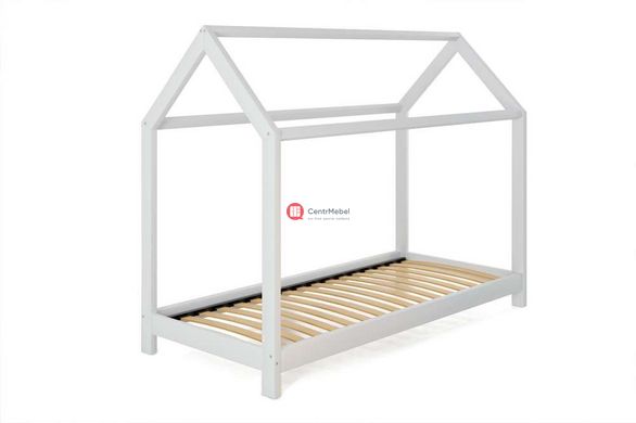 CentrMebel | Детская кроватка домик, белый матовый 2