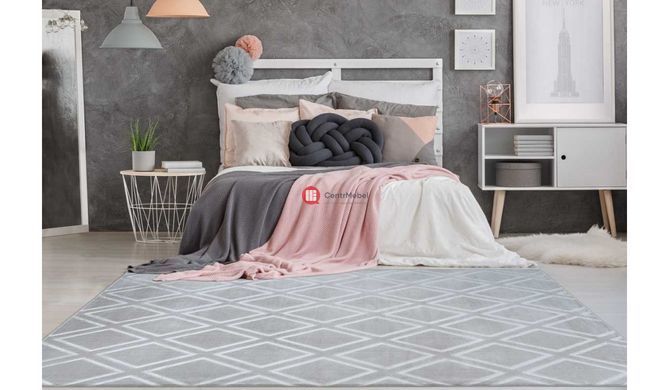 CentrMebel | Килим Monroe 300 romb Grey/Blue 80х150 2