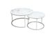 CentrMebel | Комплект журнальних столів круглих скляних ATLANTA B Білий мармур 4
