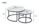 CentrMebel | Комплект журнальних столів круглих керамічних FLORIDA B (білий мармур / чорний мармур) 5