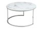 CentrMebel | Комплект журнальных столов круглых стеклянных ATLANTA B Белый мрамор 4
