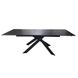 CentrMebel | Стол обеденный прямоугольный раскладной керамический Gracio Lofty Black 160(240)х90 (черный мрамор) 3