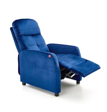 CentrMebel | Кресло для отдыха FELIPE 2 раскладное (темно-синий/венге) 3
