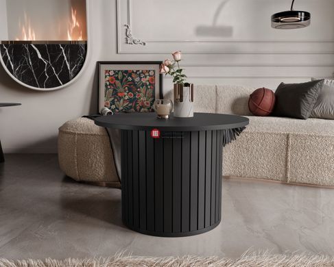 CentrMebel | Журнальный столик круглый ZANTE 70 черный 3