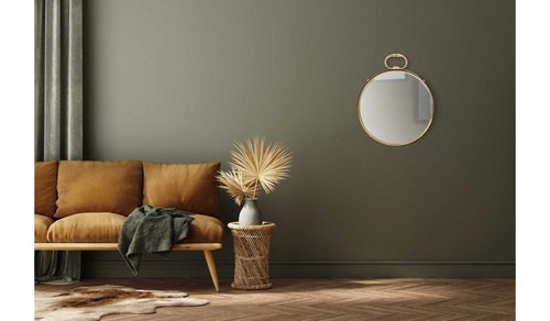 CentrMebel | Настенное зеркало Round 925 Gold/Black Ø 41 cm 1