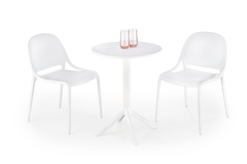 CentrMebel | Стіл обідній круглий нерозкладний пластиковий CALVO Ø 60 (білий) 1