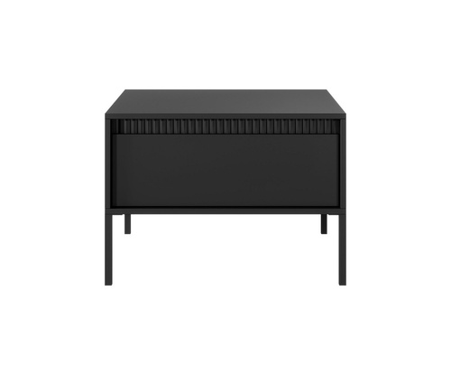 CentrMebel | Журнальний стіл з шухлядою у вітальню SENSO (чорний) 1