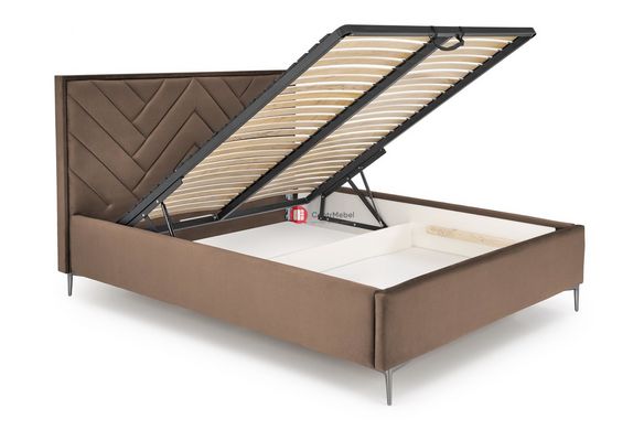 CentrMebel | Кровать двухспальная с подъемным механизмом MODULO 160x200 (бежевый) 8