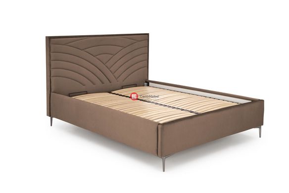 CentrMebel | Кровать двухспальная с подъемным механизмом MODULO 160x200 (бежевый) 3
