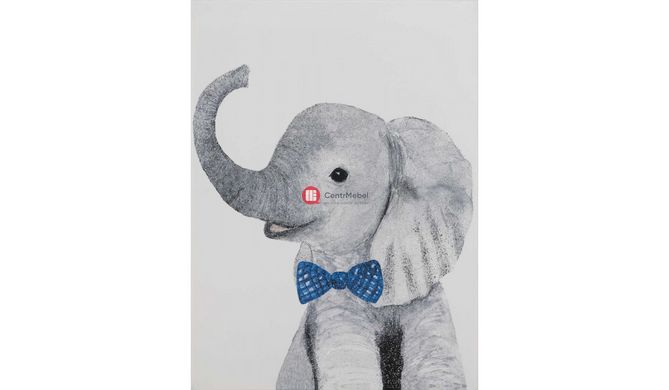 CentrMebel | Картина Elephant gentelman 50х70 cm (сірий) 2