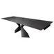 CentrMebel | Стол обеденный прямоугольный раскладной керамический Duna Black Marble 180(260)х90 (черный мрамор) 4