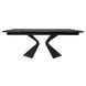 CentrMebel | Стол обеденный прямоугольный раскладной керамический Duna Black Marble 180(260)х90 (черный мрамор) 4